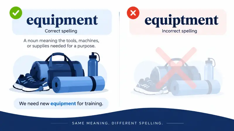 equipment vs equiptment