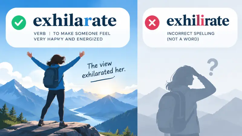 exhilarate vs exhilirate