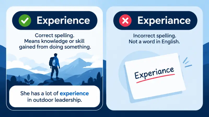 experience vs experiance