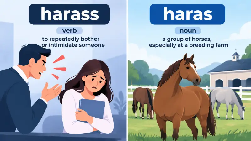 harass vs haras