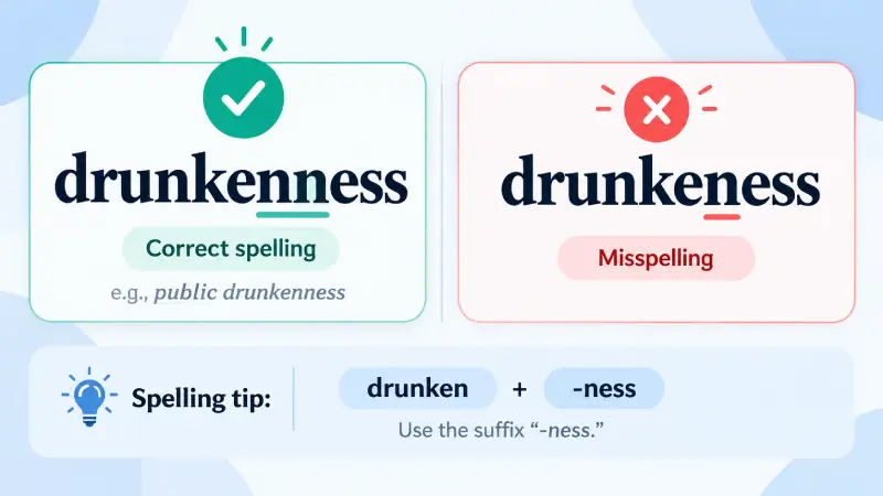 drunkenness vs drunkeness