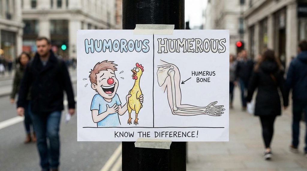 humorous vs humerous
