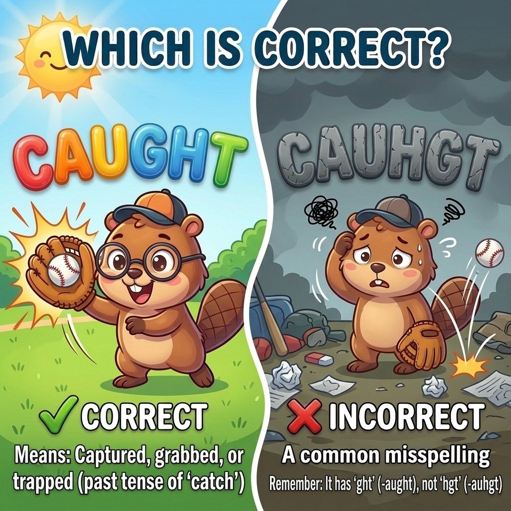 caught vs cauhgt